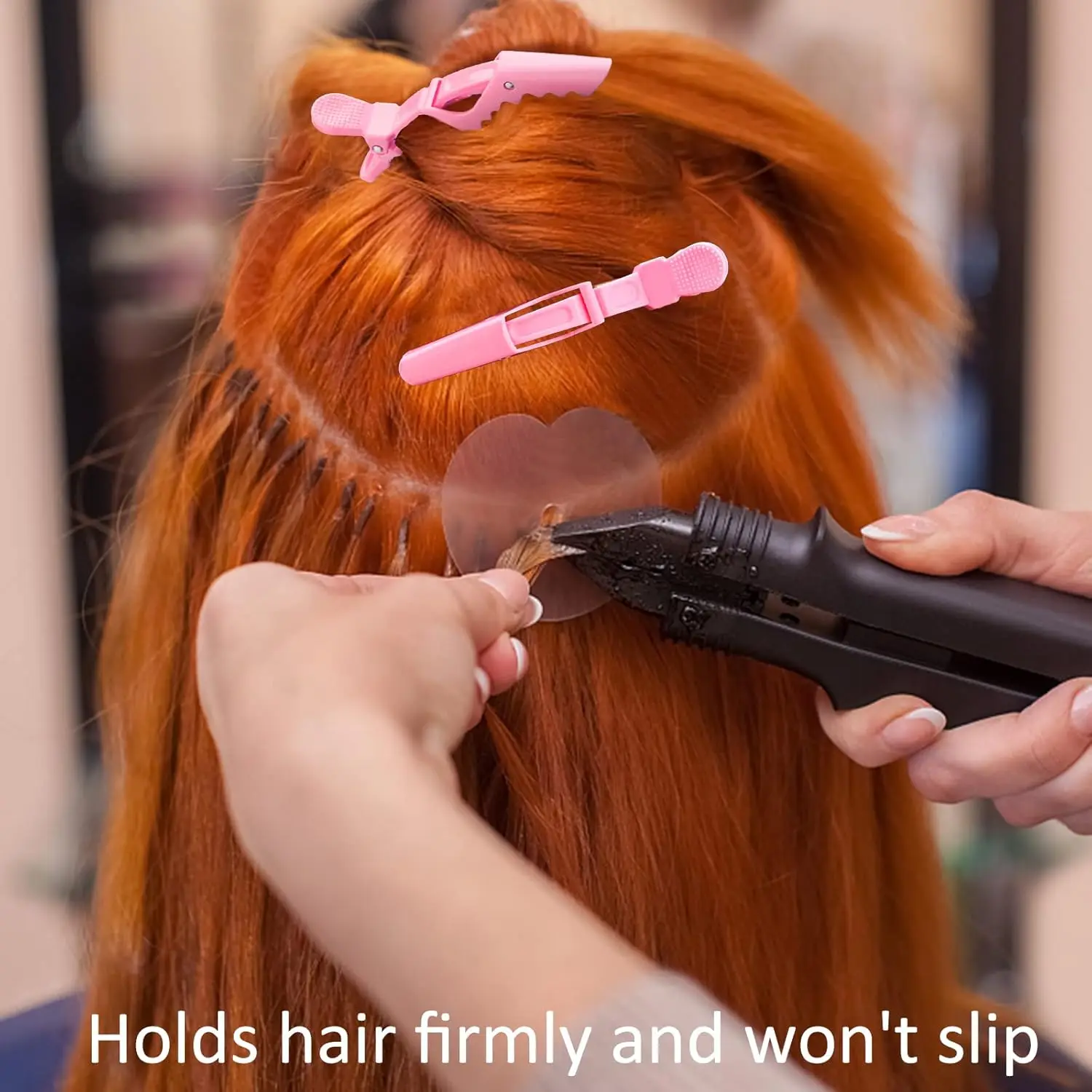 12pçs grampos de cabelo para seccionamento de estilo, design de dentes largos, grampos de cabelo de jacaré de salão profissional para posicionamento e permanente
