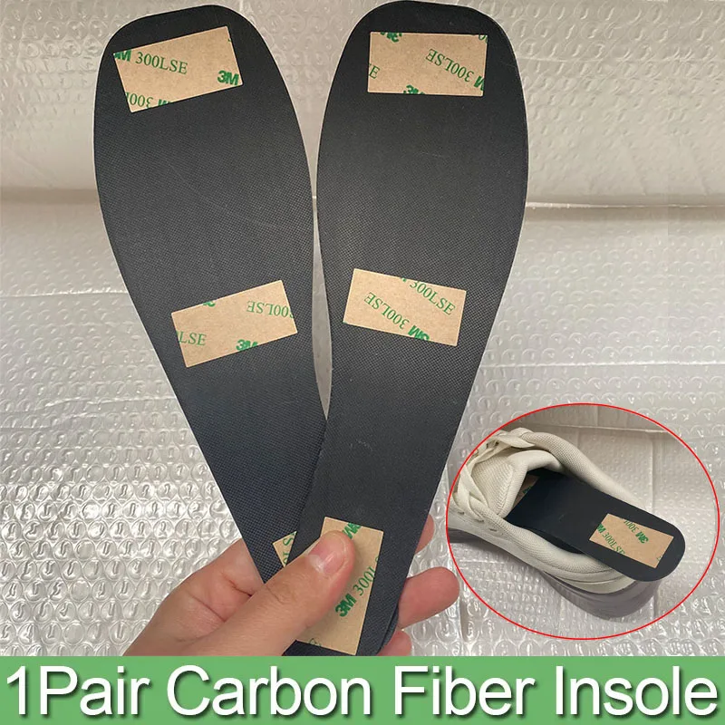 1Pair 15 Degree Carbon Fiber Insole-Full Shoe Sole Carbon Plate-High Elastic Pad Carbon Fiber Fasciitis Man Running Accessories