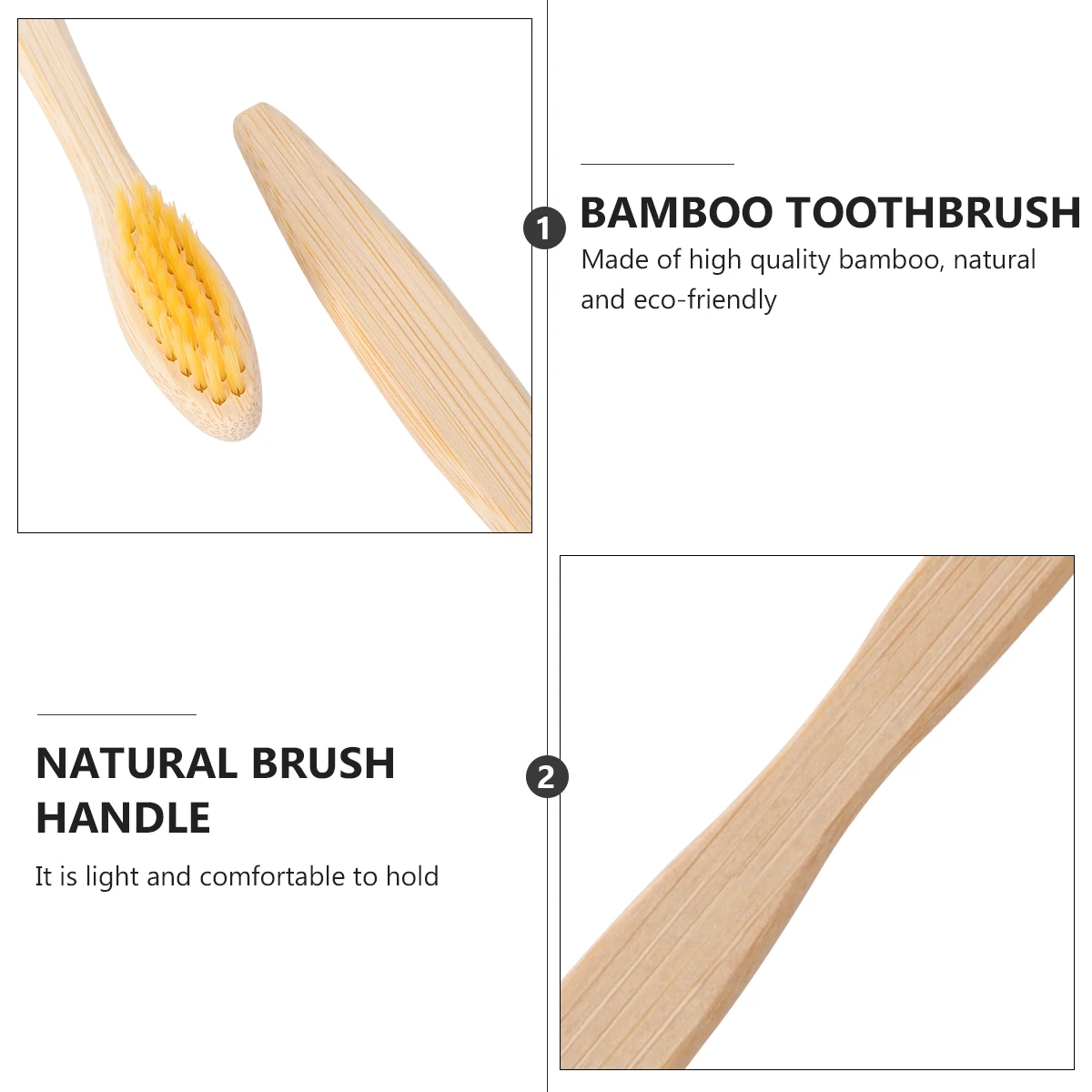

10 шт. набор бамбуковых зубных щеток, экологически чистая мягкая щетина для ухода за полостью рта, зубные щетки с портативной ручкой для детей и взрослых
