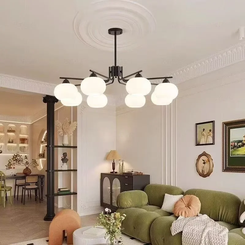 Persimmon living room chandeliers retro French modern ancient style hall main light American simple bedroom study dining room la