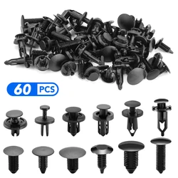 60pcs Auto Fastener Clip Kit Fender Rivet Clips Car Body Push Retainer Pin Rivet Bumper Door Trim Panel Retainer Car Clips