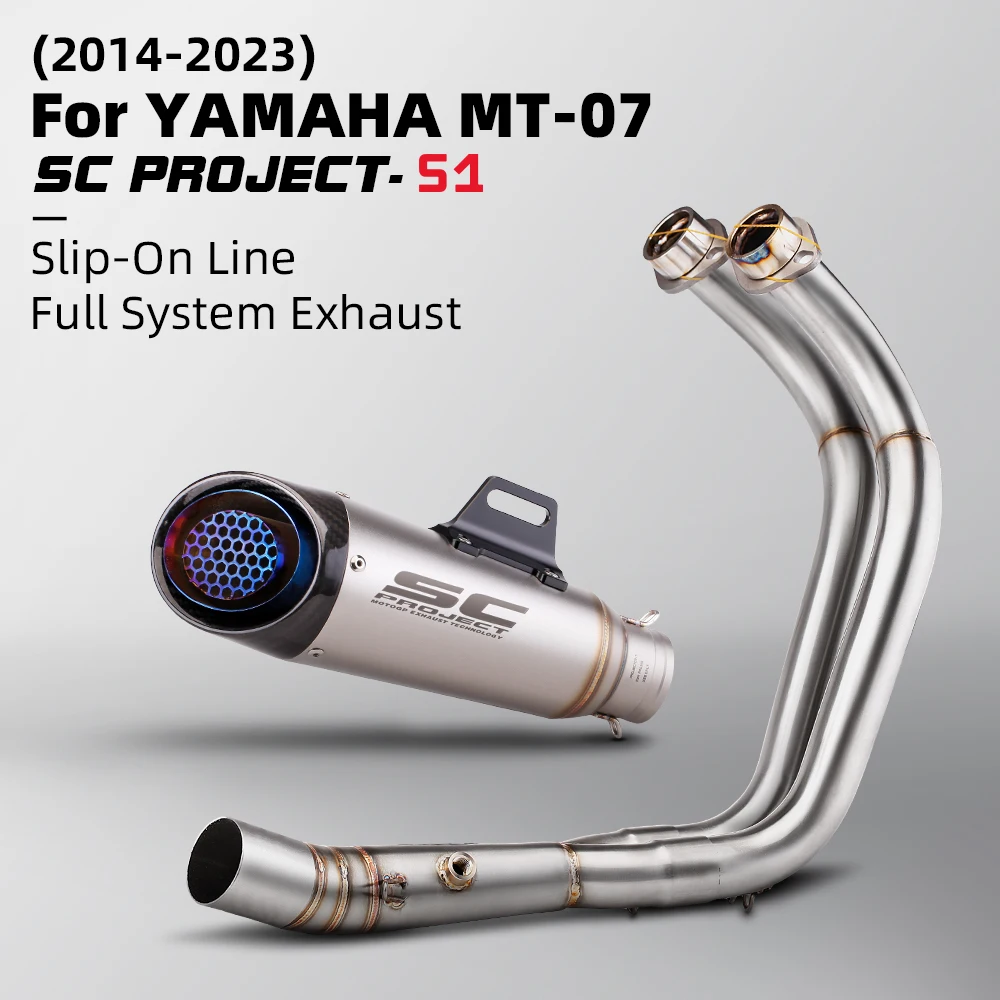 

Suitable for MT-07 FZ-07 Motorcycle Sliding Sleeve Full System High Performance Exhaust System