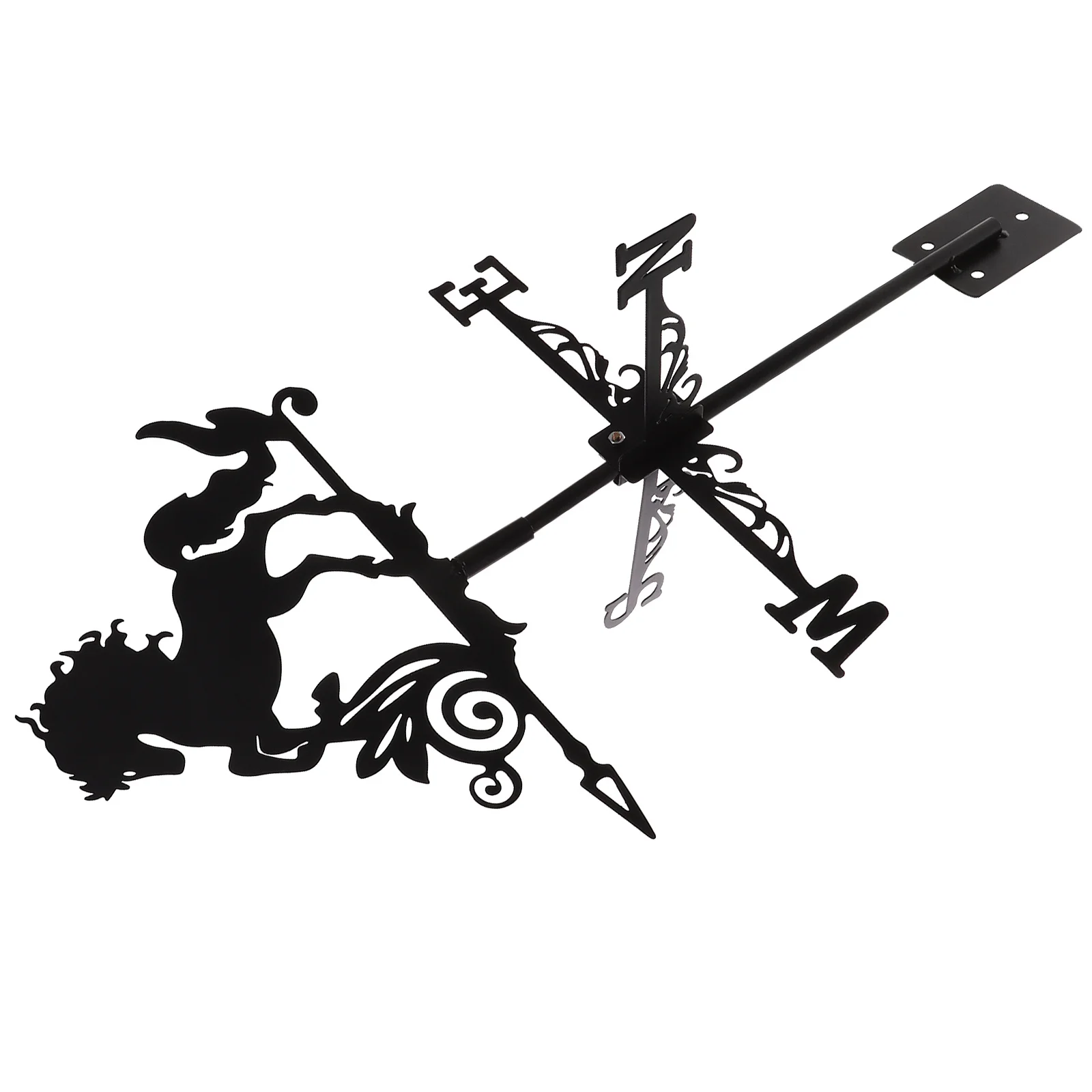 

Horse Weathervane Iron Weather Vane Durable Garden Decor Wind Direction Indicator for Roof Patio Yard Weather Vane