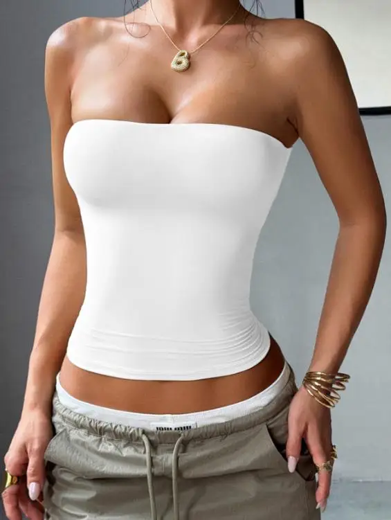 

2026 Spring/summer Women's Spicy Girl Fashion Versatile Strapless Tank Top