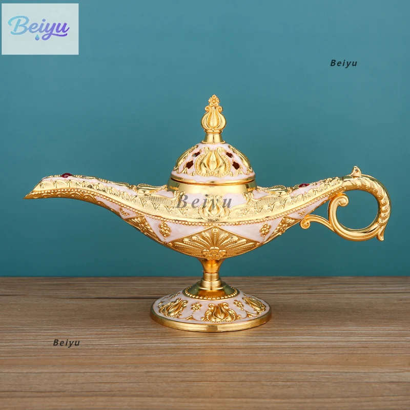 Magic Lamp Aromatherapy Burner Home Living Room Bedroom Study Sandalwood Burner Russian Retro Creative Incense Burner Light Luxu