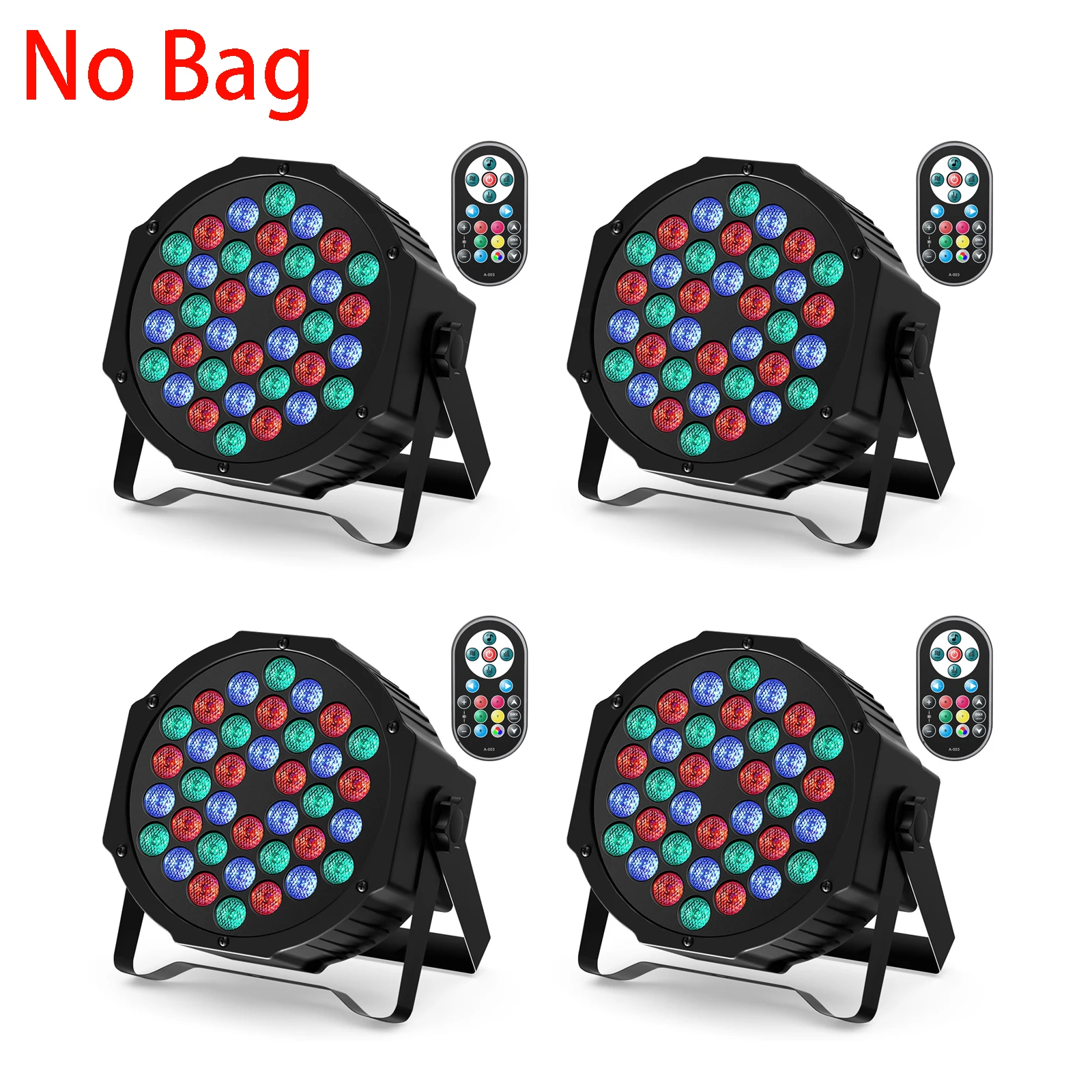 Datewink 4 STKS 36 LEDs Platte Par Verlichting Met Zak RGB Podiumverlichting Effect DMX512 Voor DJ Disco Bruiloft Nachtclub Kerst
