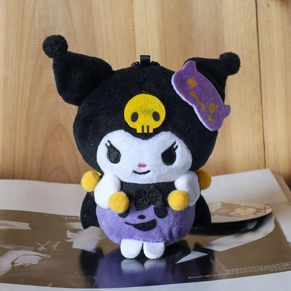 Sanrio Halloween Hellokitty Kuromi Kawaii Ghost Plush keychain Pendant Backpack pendant keychain accessorie