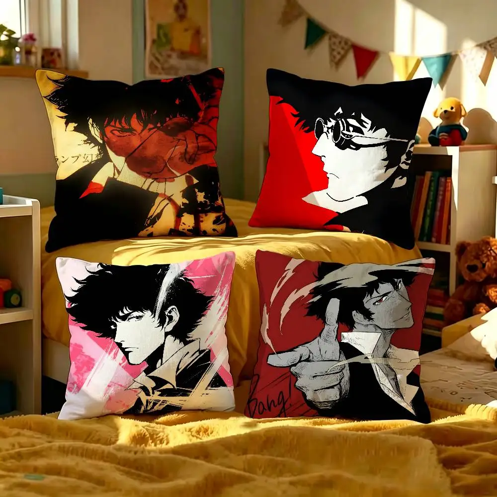 C-Cowboy B-Bebop Anime Pillow Gifts Home Office Furnishings Bedroom Sofa Car Cushion Cover case 45x45cm