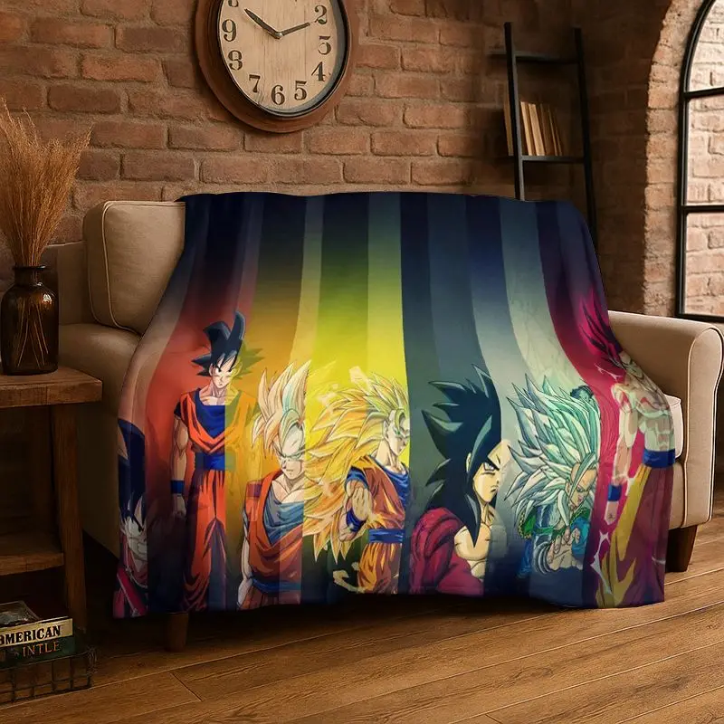 Retro Anime D-Dragon Ball Cartoon Game Soft Flannel Throw Blanket,Cozy Blanket for Bed,Couch,Sofa,Bedroom,Living Room,Travel,kid