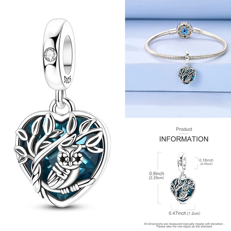 Blaue Serie 2026 Heiße 925 Sterling Silber Charms Flugzeug Traumfänger Teufelsaugen Passend für Armband DIY Schmuck Original Damen Geschenke – Detail 9