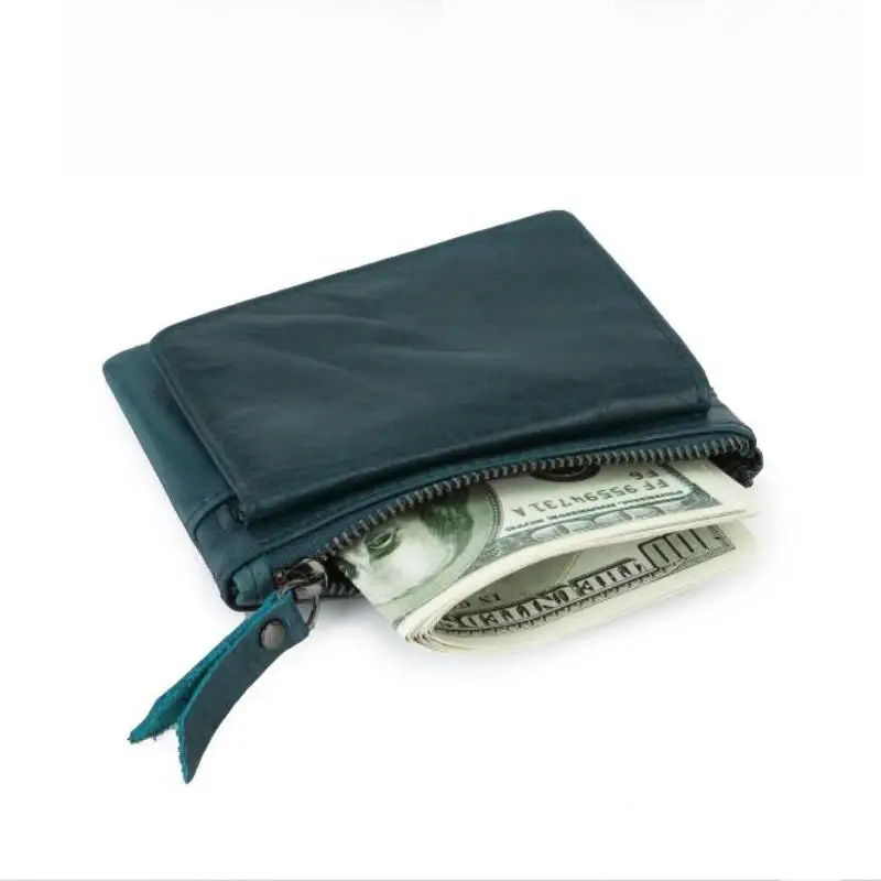 Coin Purse High Quality Retro Creative Mini Storage Bags Handmade Leather Multi Functional New Card Bag Card Cover Short Wallet