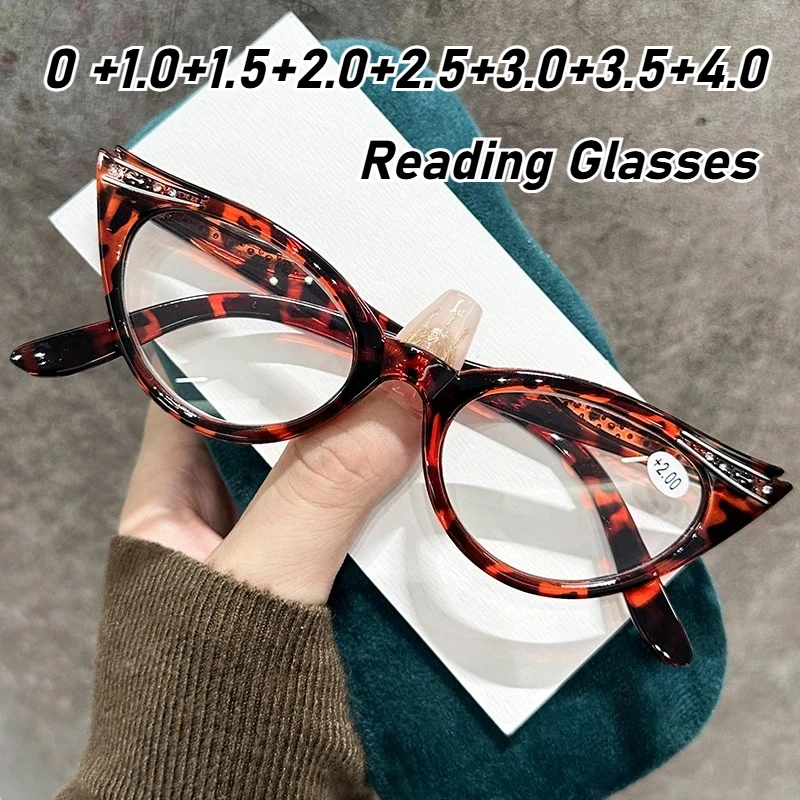 

Reading Eyewear Fashion Cat Eye Full Frame Presbyopia Eyewear HD Ultra Light Unisex Glasses Blue Light Blocking Eye Protection
