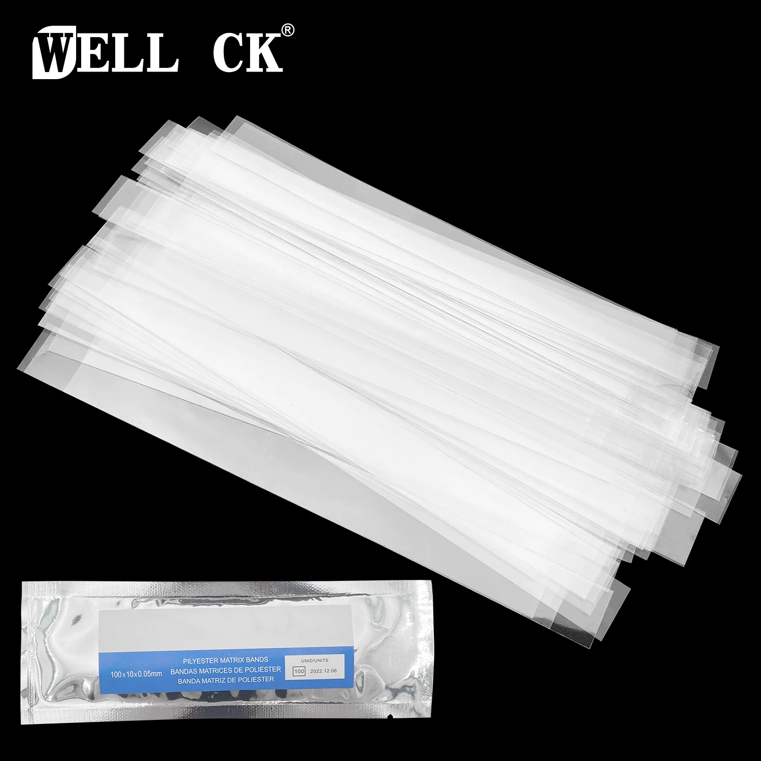 

100pcs WLLCK Dental Polyester Matrix Bands Matrices Dental Material Matrices Without Matrix Retainer