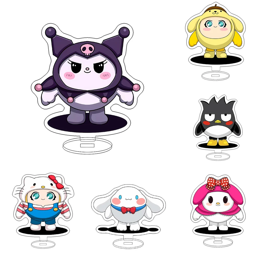 

New Kuromi Eggy Party Jointly Signed Stand Model Plate Acrylic Chubby Girl Gift Room Decoration Creative Figure Display Cute