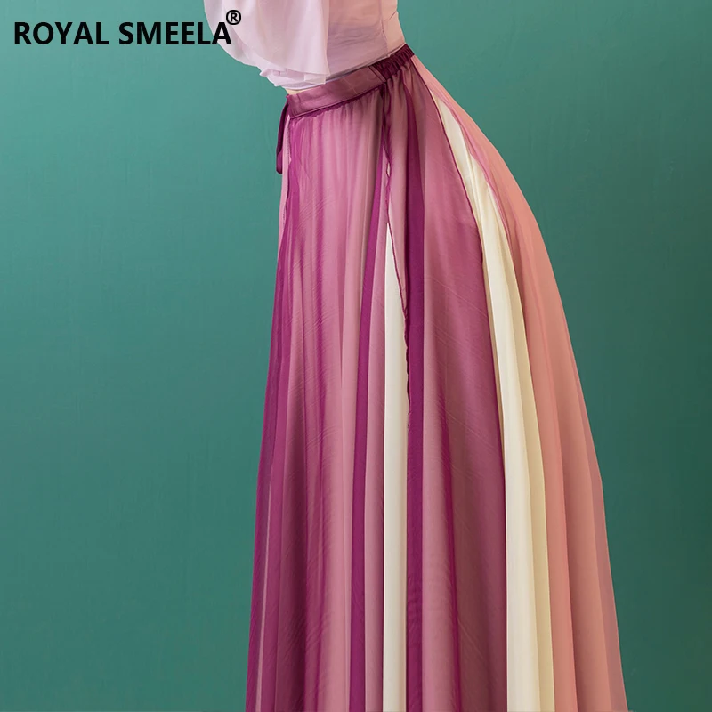

Adult Classical Dance Skirt Flowy Dance Skirt Chinese Classical Dancing Skirts For Women Waist Elastic Chiffon Dance Skirt Long
