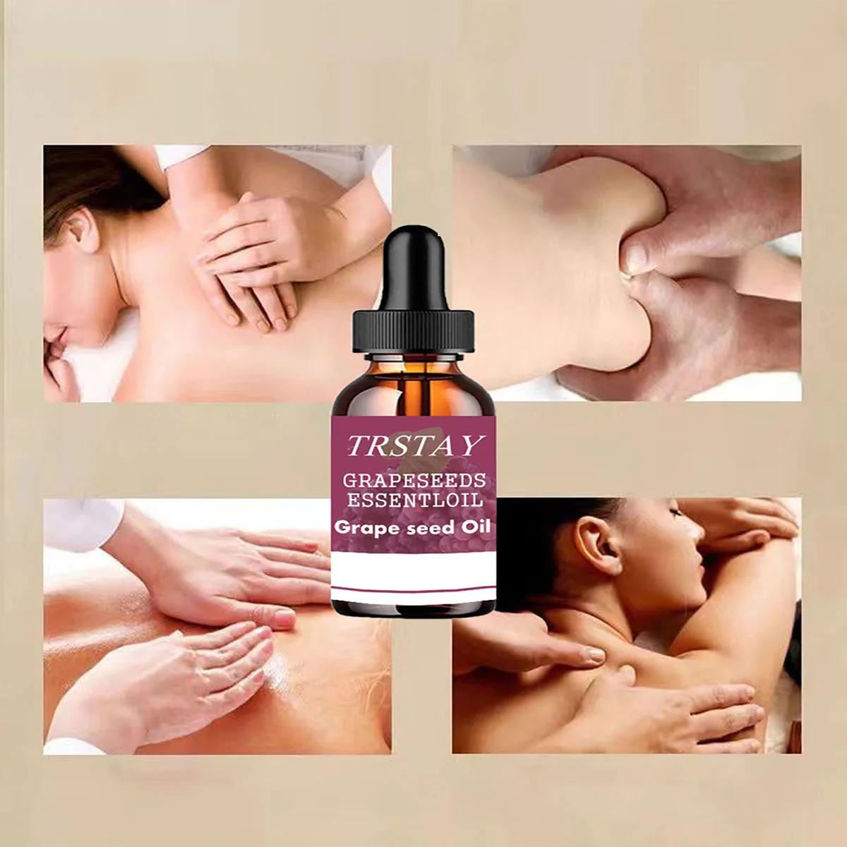 Grape Seed Essential Oil, 1pc Multi-Function Body Massage Serum