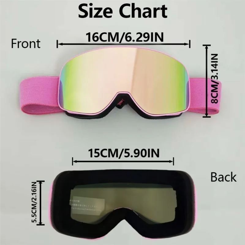 All Weather Kids Ski Eyewear, Outdoor Snow Resort Goggles, Match Kid Ski Suits, Wear Resistant Anti-Fog Lens