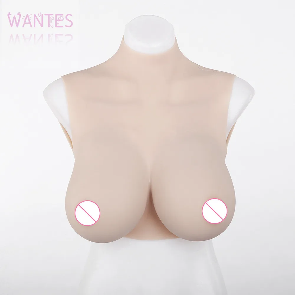 

WANTES Crossdresser Breast Forms Suitable for Large Body Fake Boobs Material Silicone Tits Shemale Transgender Cosplay Female