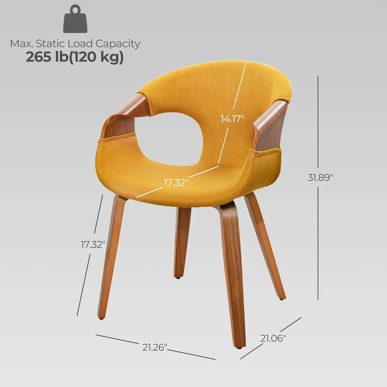 Mid Century Fabric Desk Chair Armless No Wheels, Office Home Study, Customized