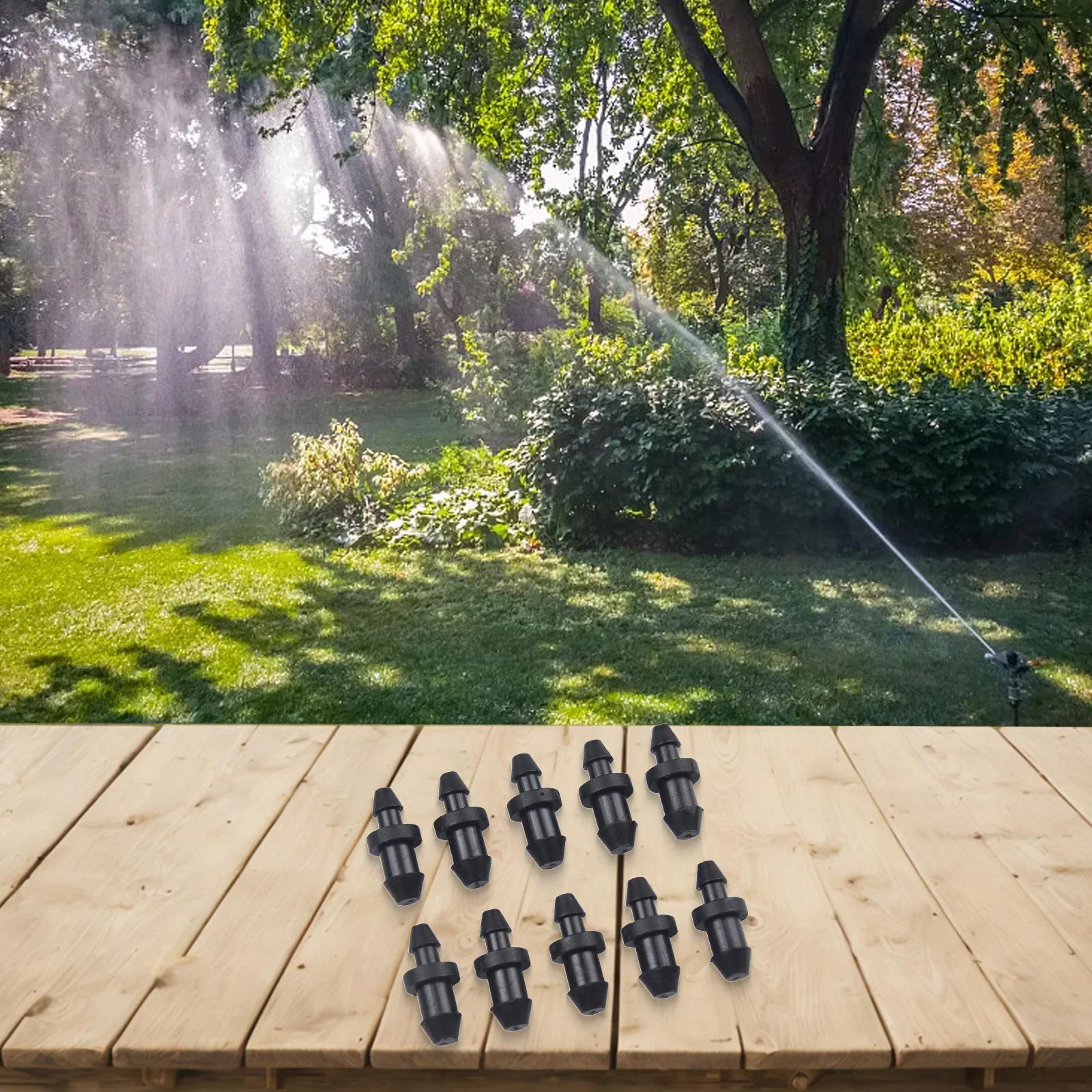 60 Pack 1/4 Inch Pipe End Accessories for Drip Irrigation Designed for Secure Sealing in Garden and Lawn Watering Applications