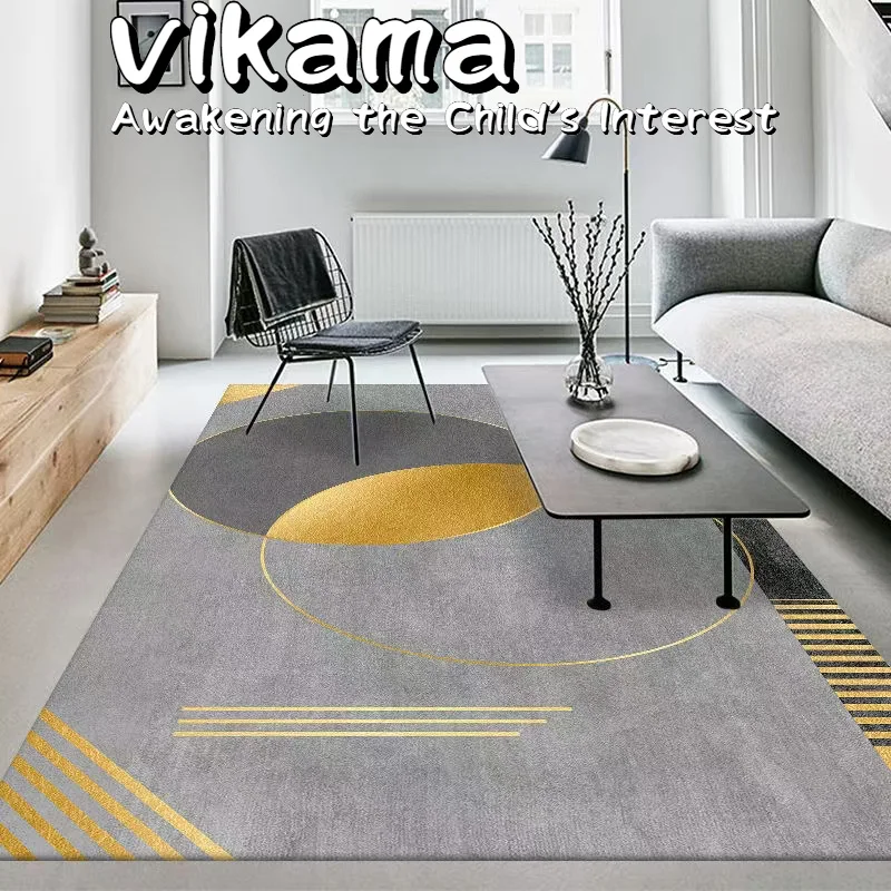 VIKAMA Simple Fashion Crystal Pile Home Decorative Carpet Entrance Doorway Non-slip Machine Washable Small Carpet