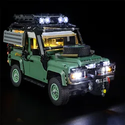 (Only LED Light) Lands Rovers Classic Defenders 90 10317 Car Illumination Not Building Blocks Bricks Kits Sets Not Include Model