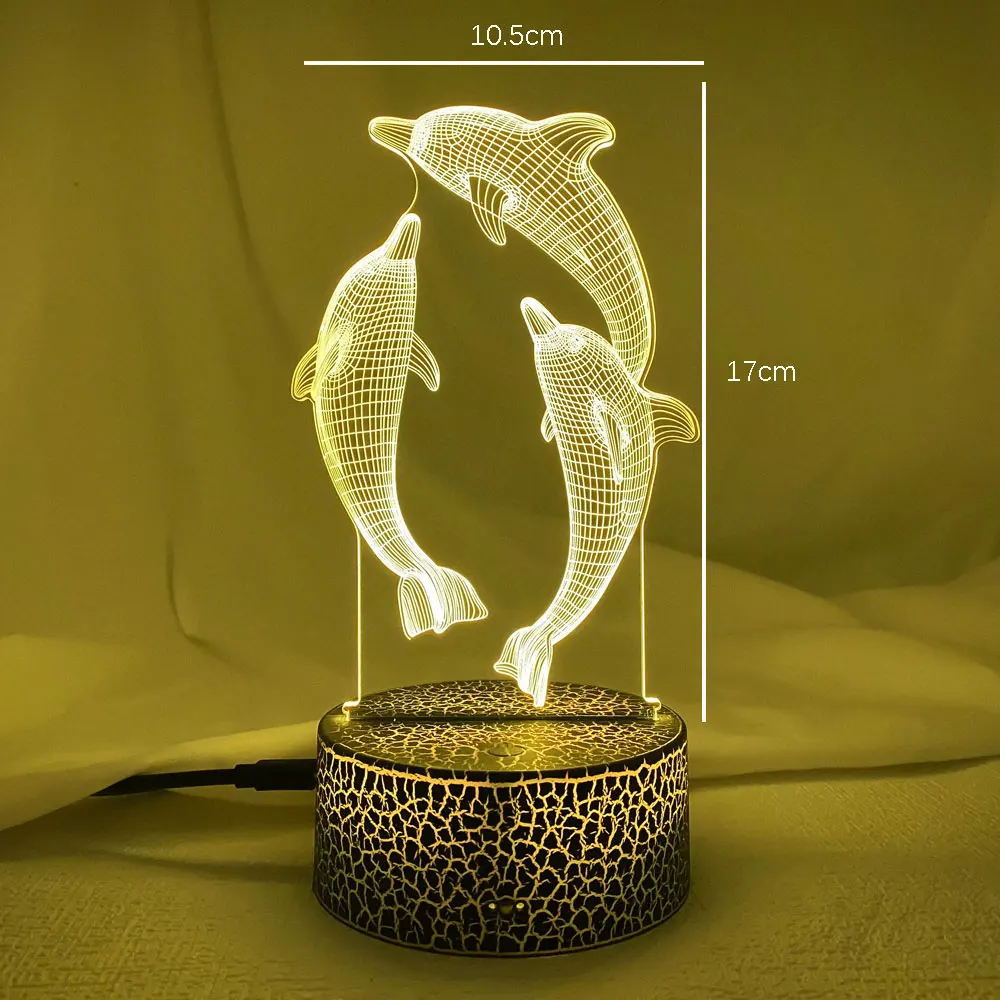 DolDave-Veilleuse LED 3D avec Télécommande/Tactile, Lampe de Table et de Bureau, Changement de Documents, Cadeaux pour Enfants