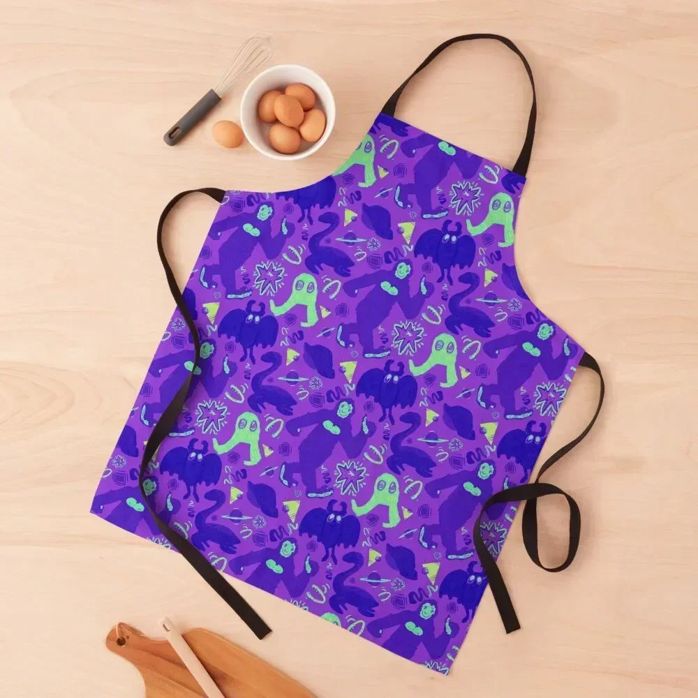 

Cryptid Arcade Carpet 2 Apron cook wear Woman Kitchen Home Utensils painting Apron