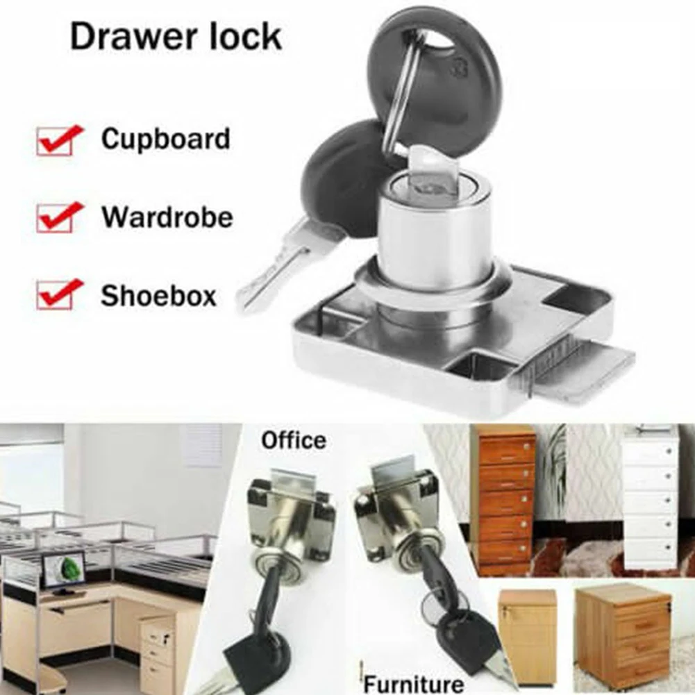 1PC Lock  Cam Drawer Furniture Lock Door Letter Mailbox Cabinet Cupboard  Lock With 2 Keys For Doors Cabinets Storage Cabinets