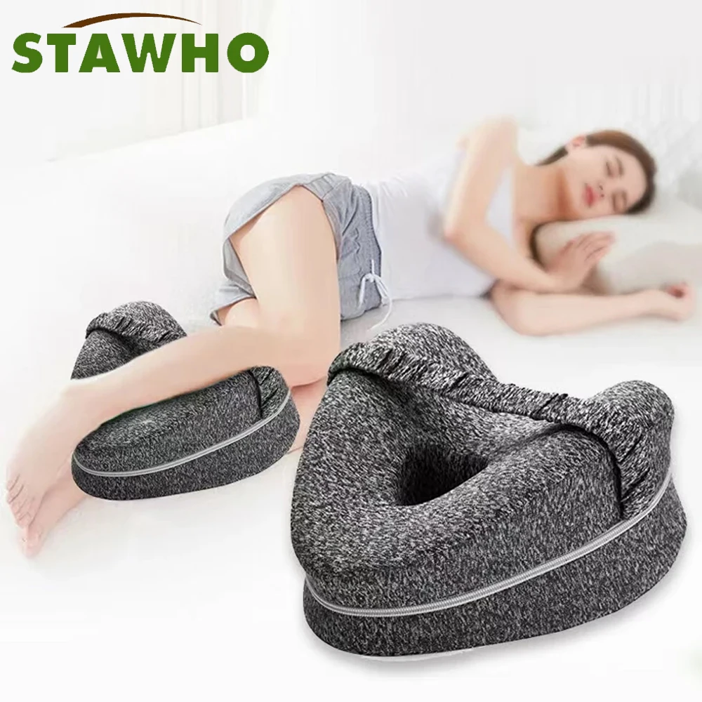 

Orthopedic Leg Pillow Memory Foam Ergonomic Knee Pillow For Side Sleepers Knee Pillow For Back Pain Leg Cushion For Sleep