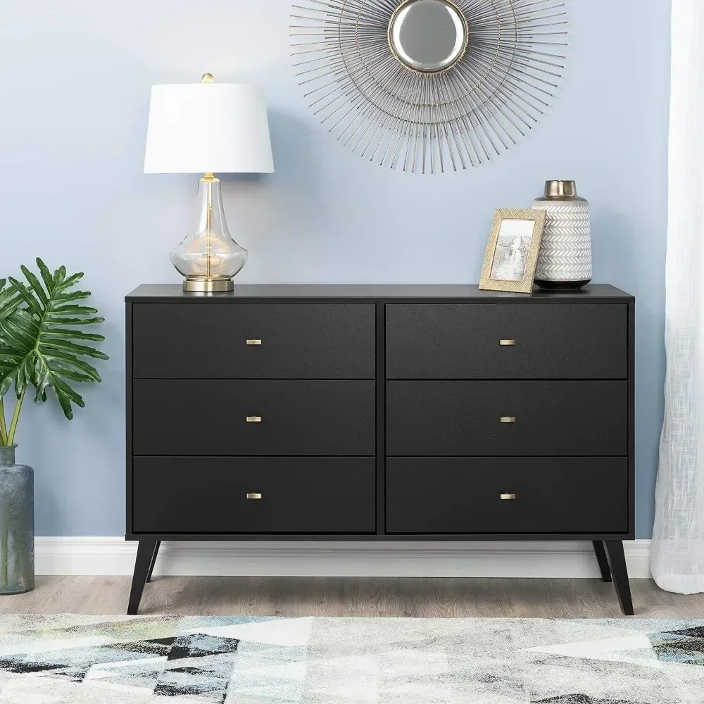 Bedroom Wooden Dresser with 6 Drawers, 16