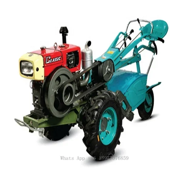 Two Wheel Farm Garden Tillers Cheap Mini Hand Tractors Small Tiller Walking Tractor with Engine 2024