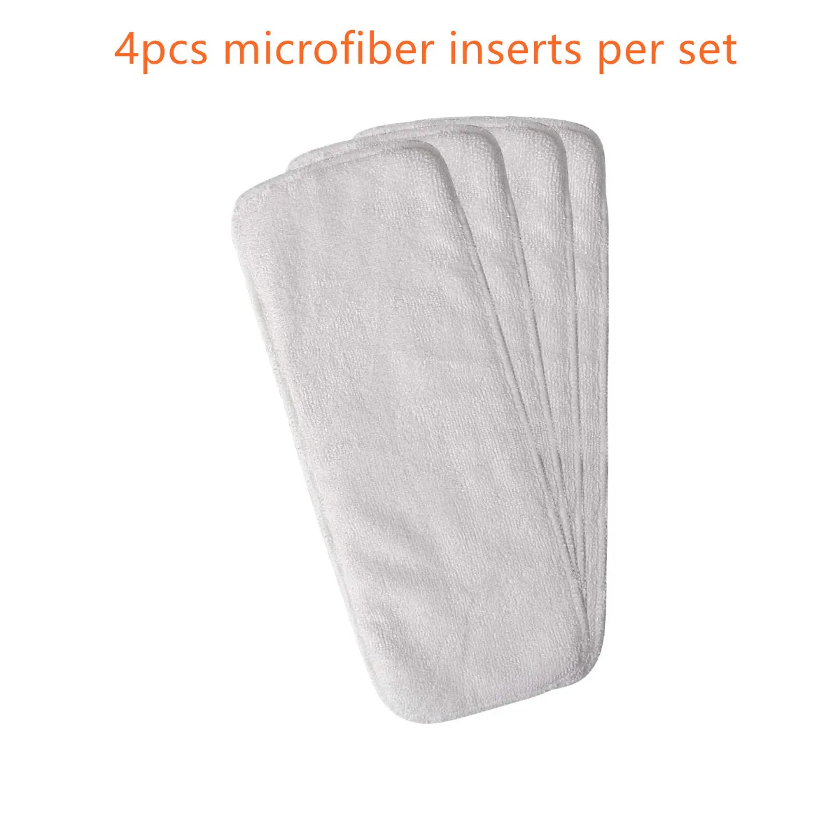 (4 pcs/lot) ALVABABY Washable Baby Diaper Insert Reusable Nappy Inserts 3 layers Microfiber Insert Fit One Size Baby Diapers