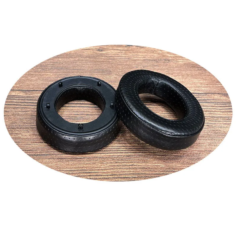 Perforierte Lammfell-Ohrpolster für Focal CLEAR MG ELEGIA UTOPIA S TELLIA Kopfhörer Ersatz-Ohrpolster aus Lammleder Schwarz – Detail 6