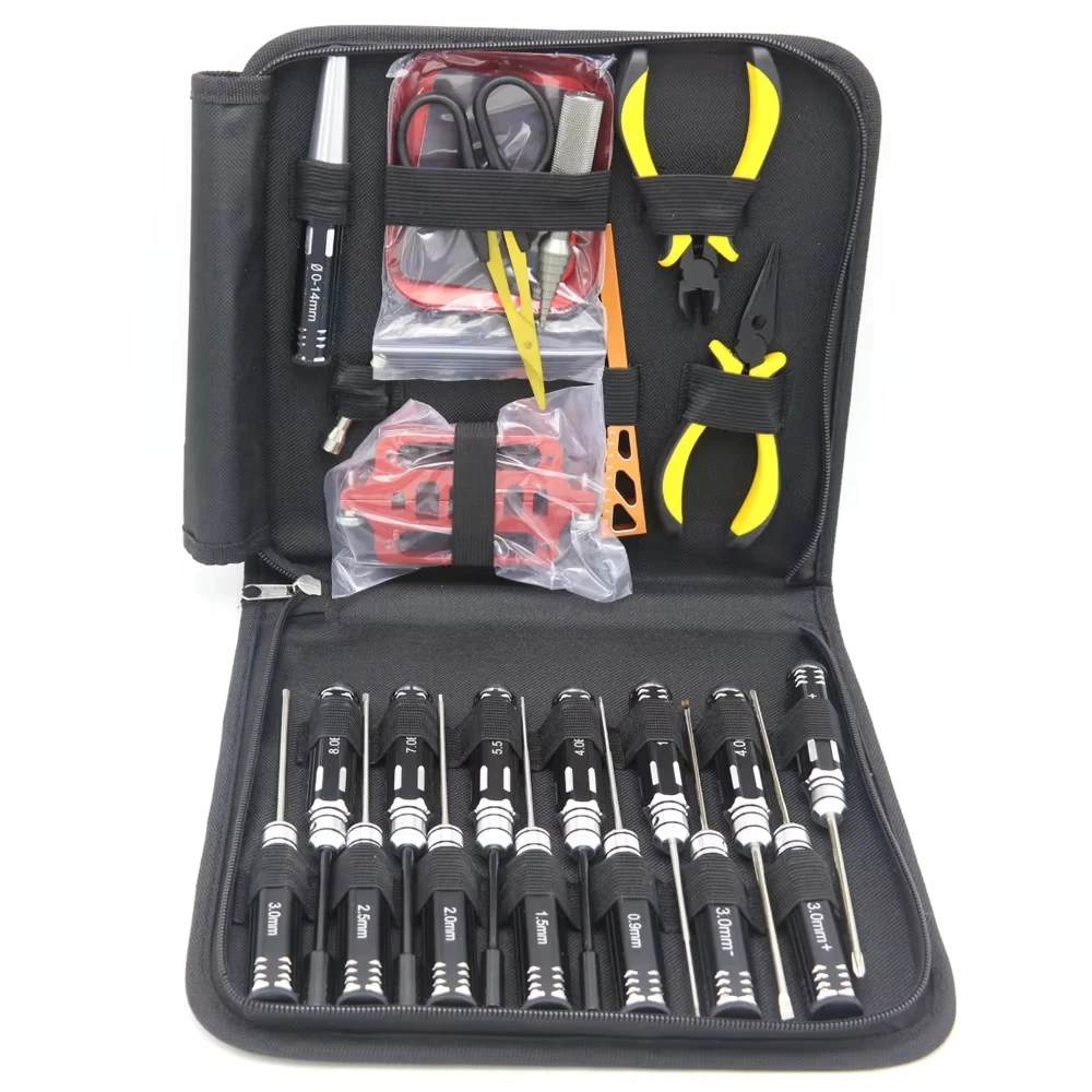 RC Tools Kits Screwdriver Pliers Hex Sleeve Socket Repair Box Set 18 in 1 / 23 in 1 Kit for Repairing RC Airplanes RC Model Toys