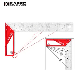 Kapro 스테인레스 스틸 조이너 스완슨 금속 사각 앵글 마킹, 오른쪽 눈금자 목수 사각, 목공용 시도, 25 cm, 30 cm, 40cm