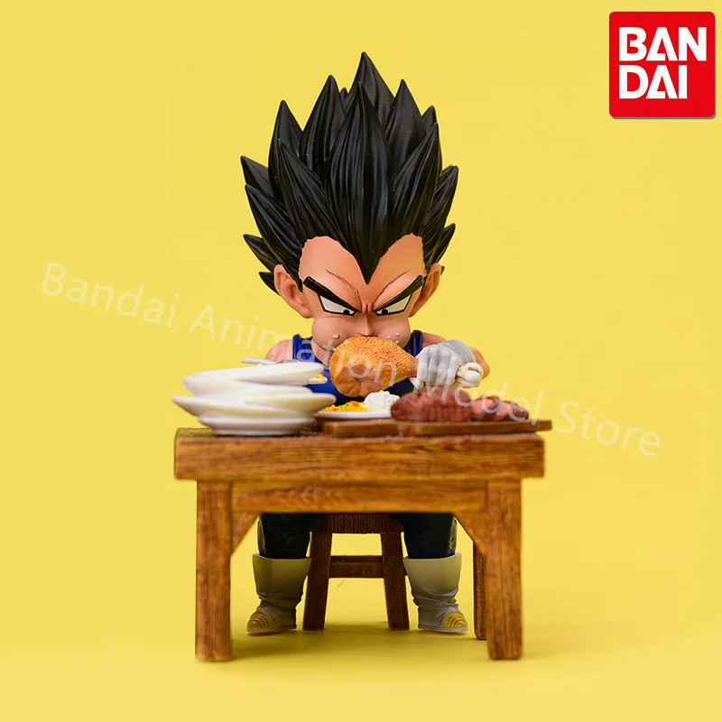 

10CM Dragon Ball Anime Figure Vegeta Goku Eat Food Action Figurine Pvc Statue Model Collection Decoration Toys Birthday Gift