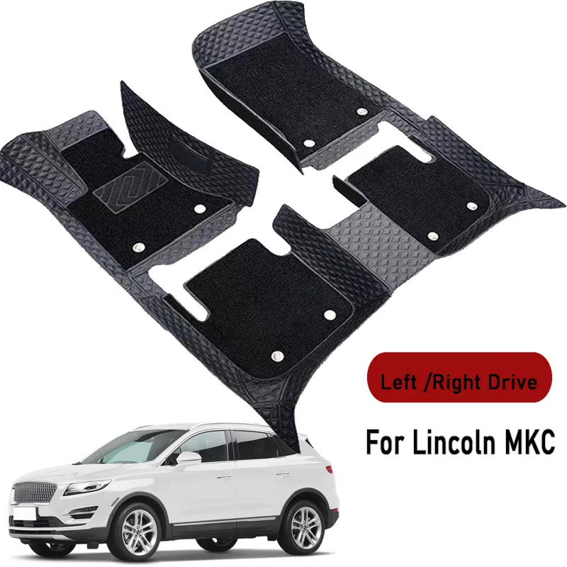 Car floor mats for Lincoln MKC 2013 2014 2015 2016 2017-2019 Customauto foot Pads automobile carpet cover interior accessories