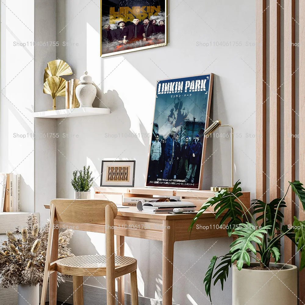 1PC Band L-Linkin Cool P-Park Poster Self-adhesive Art Waterproof Paper Sticker Coffee House Bar Room Wall Decor
