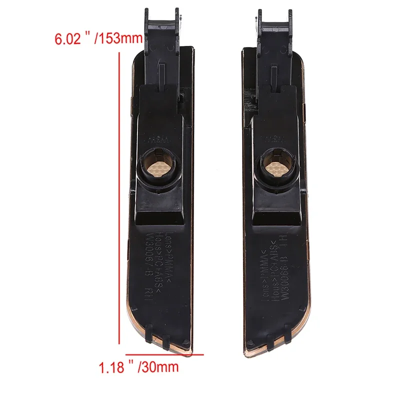 2 Pcs Car Rear/Front Bumper Side Marker Light Turn Signal Lamp Gray/Clear Lens Indicator For Volkswagen VW Passat B5.5 2001-2005