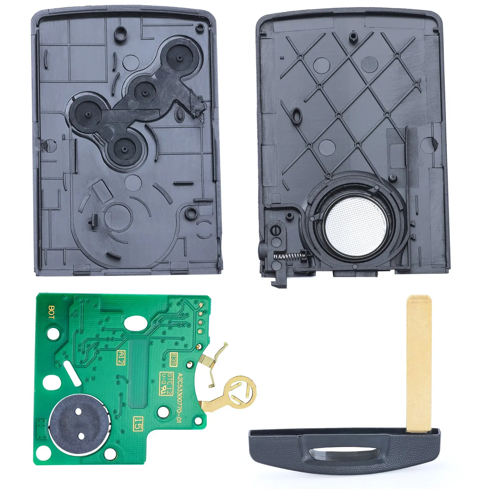 Keyecu-chave inteligente, semi-inteligente, 433mhz, chip pcf7941, para renault megane iii fluence laguna iii scenic 09-2015