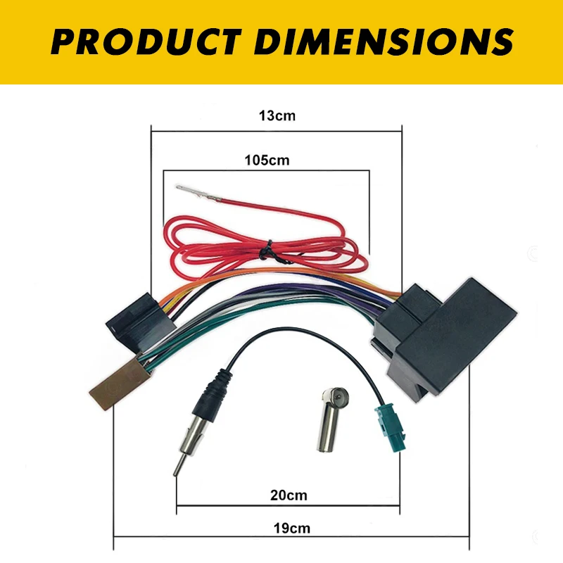 1pcs Car Stereo FM Audio ISO Wiring Harness Cable Radio Antenna Wire Adapte For Peugeot 207 307 307CC 407 1007 Citroen C2 C5