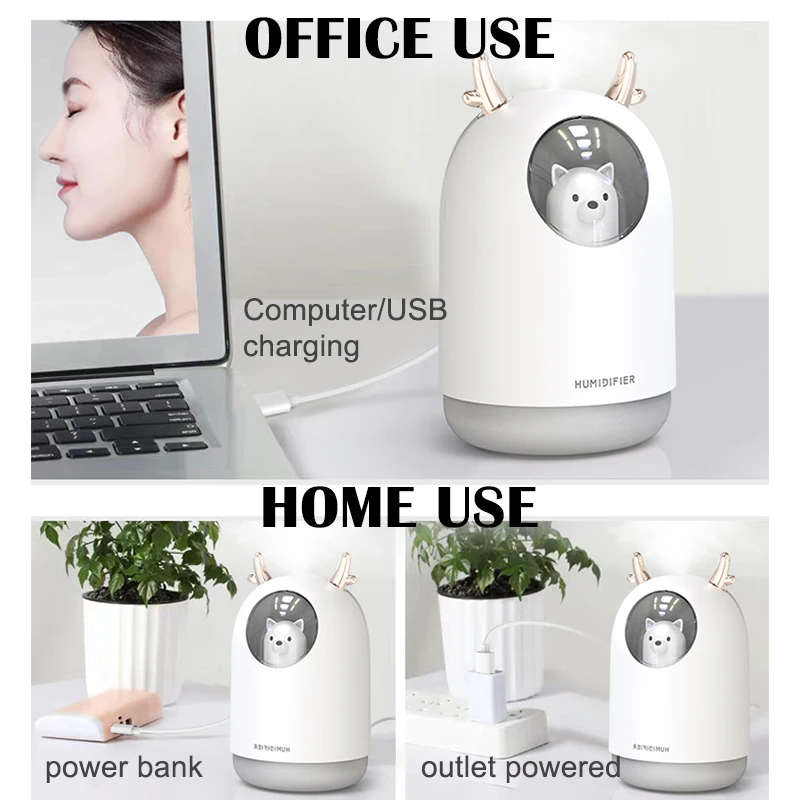 300Ml Usb Huishoudelijke Apparaten Luchtbevochtiger Mini Hydrating Instrument Leuke Huisdier Kleine Desktop Aromatherapie Leuke Auto Home Office