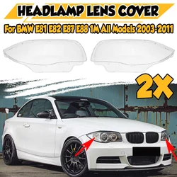 A Pair E81 E82 Car Front Headlight Headlamp Lens Cover Shell Case For BMW E81 E82 E87 E88 1M 2003-2011 63116924668 63116924667
