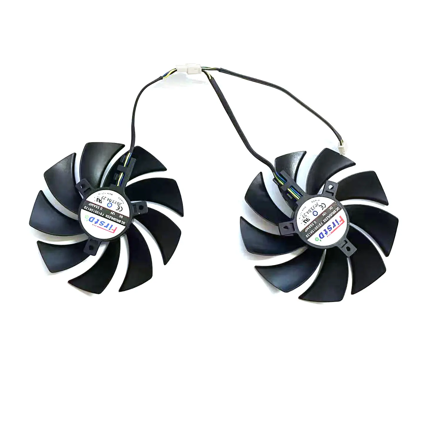 Wentylator zamienny FD10015H12D do karty graficznej POWERCOLOR Radeon RX6600 6600XT 6650XT Rode Duivel