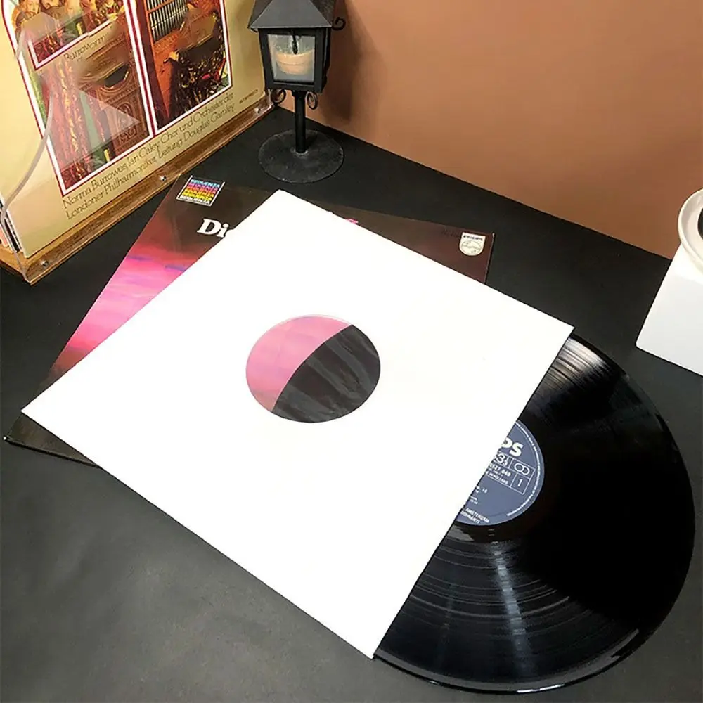 New White Vinyl Records Sleeve 7/10/12inch Resealable LP Record Cover Vinyl Outer Sleeves Record