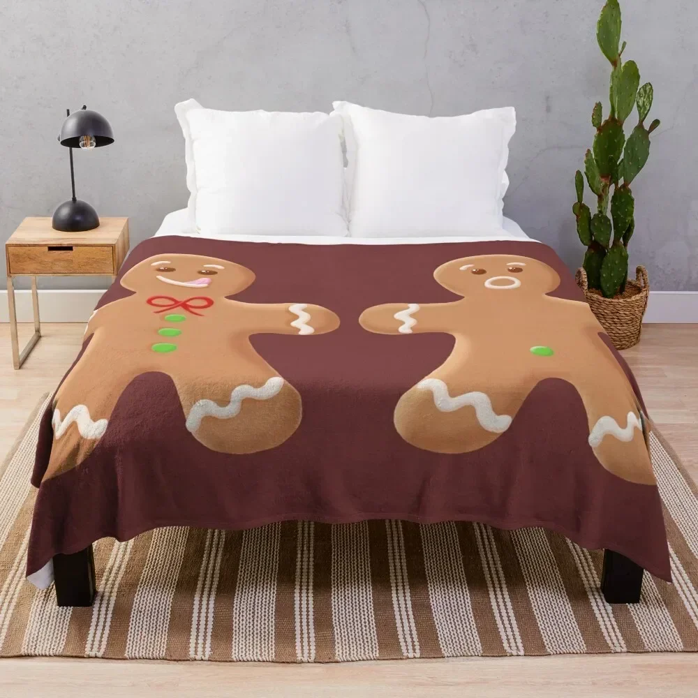 

Gingerbread man Throw Blanket Anti Shedding Soft Fuzzy Blanket for Home