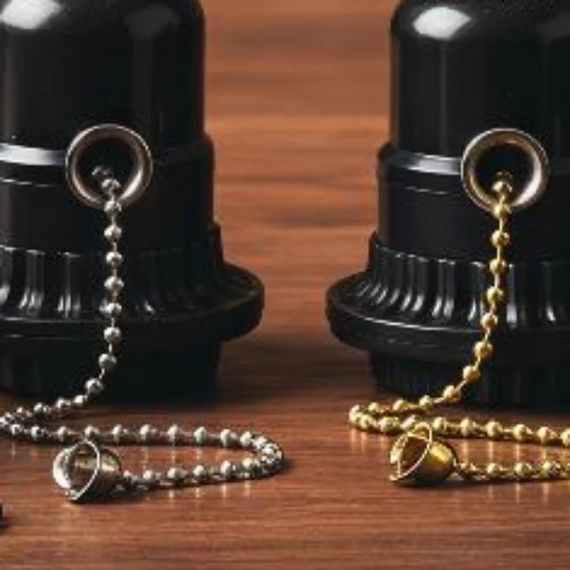 Black Pull Chain Switch Lamp Holder E26 E27 Socket Adapter Light Bulb Base Converter For Lamps Repair Kit Screw In Socket