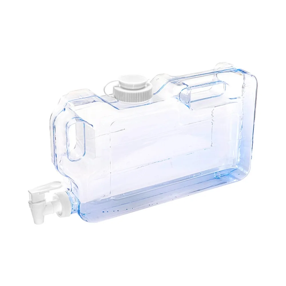 

4L Outdoor Drinking Bucket Transparent Large-Capacity Water Storage Container PE Portable Camping Water Tank Outdoor Cooking