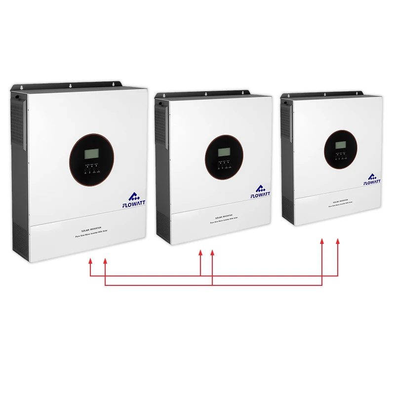 FLOWATT 11KW 6.2KW Solar Hybride Omvormer 48V 230Vac Dubbele Ingang Met MPPT 160A 120A Solarlader 18.6KW 33KW Off-grid Hybride Omvormer BMS Ondersteuning Parallele Ondersteuning 3-fasig 380V Met WIFI